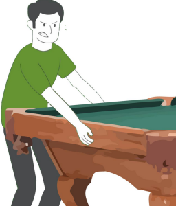 guy lifting a pool table